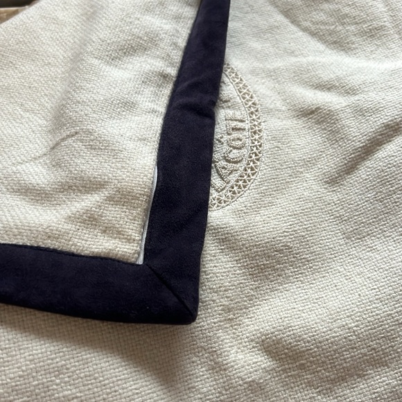 Ralph Lauren home collection Accent single Sham .embroidery, suede border - Picture 5 of 5